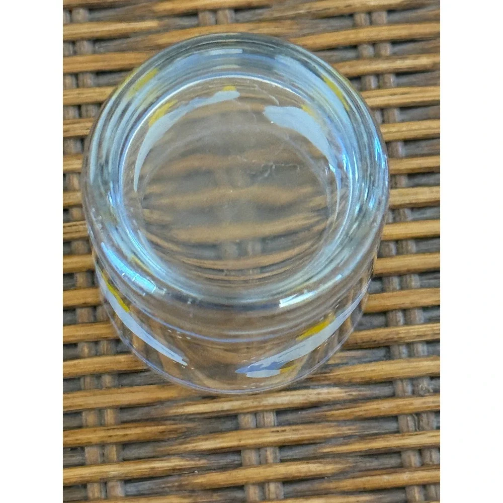 Vintage Country Goose Tea Light Candle Holder Glass Blue Country Kitchen Decor